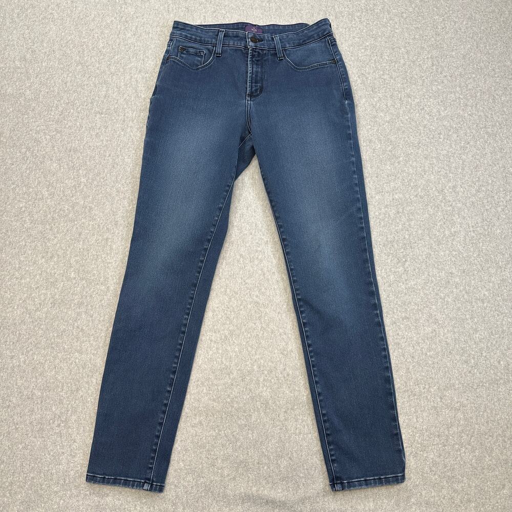 NYDJ Jeans Alina Legging WMNS Sz 8 Medium Wash Hi-Rise Lift Tuck Stretch Denim